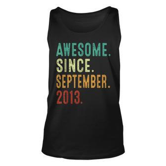 10 Year Old Awesome Since September 2013 10Th Birthday Tank Top - Seseable