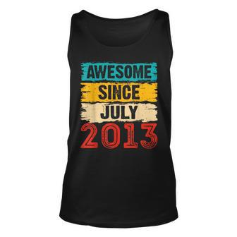 10 Year Old Awesome Since July 2013 10Th Birthday Gifts Unisex Tank Top - Seseable