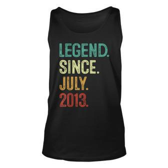 10 Years Old Legend Since July 2013 10Th Birthday Unisex Tank Top | Mazezy