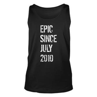10Th Birthday Gift For Boys Girls Born In July 2010 Unisex Tank Top | Mazezy