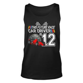 12 Year Old Race Car Birthday Party 12Th Racing Track Racing Tank Top | Mazezy