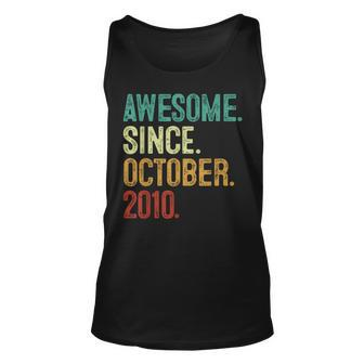 13 Year Old Awesome Since October 2010 13Th Birthday Tank Top - Thegiftio UK
