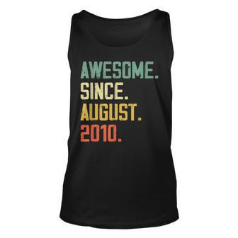 13 Years Old Awesome Since August 2010 13Th Birthday August Tank Top | Mazezy