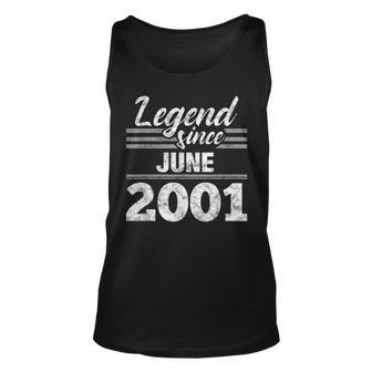18Th Birthday Gift Legend Since June 2001 Unisex Tank Top | Mazezy