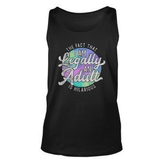 18Th Birthday Legally An Adult Hilarious Bday Tank Top - Seseable