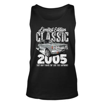 18Th Birthday Vintage Classic Car 2005 Bday 18 Year Old Unisex Tank Top | Mazezy