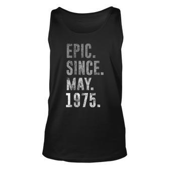 1975 46 Epic Since May 1975 46Th Birthday Retro Vintage Unisex Tank Top | Mazezy