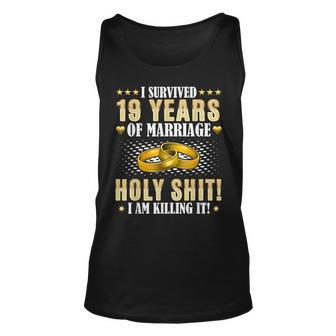 19Th Wedding Anniversary Gifts 19 Years Of Marriage Gift Unisex Tank Top | Mazezy