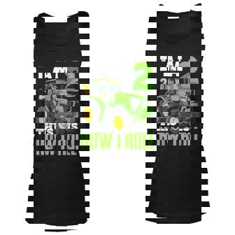 I Am 2 This Is How I Roll Two Years Old Tractor 2Nd Birthday Tank Top | Mazezy