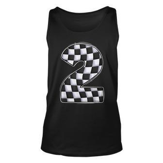 2 Year Old Pit Crew Boy Two Car Racing 2Nd Birthday Race Car Tank Top | Mazezy