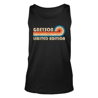 Greyson Name Personalized Funny Retro Vintage Birthday  Unisex Tank Top