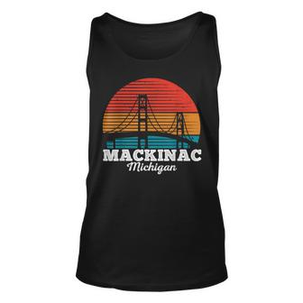Mackinac Bridge Souvenir Mackinaw Island Retro Michigan Unisex Tank Top