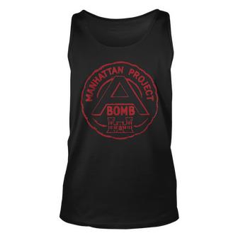 Atomic Bomb Manhattan Project  Red Print Gift For Women Unisex Tank Top