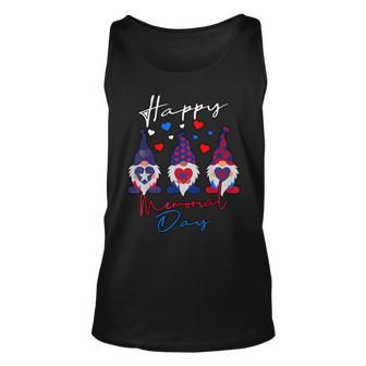 Happy Memorial Day With Usa Flag Gnomes  Unisex Tank Top