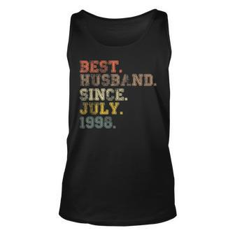 21St Wedding Anniversary Best Husband Since July 1998 For Husband Tank Top | Mazezy
