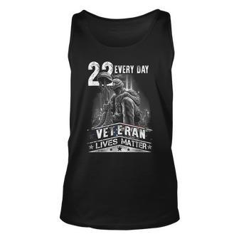 22 Every Day Veteran Lives Matter Support Veterans Day Unisex Tank Top | Mazezy UK