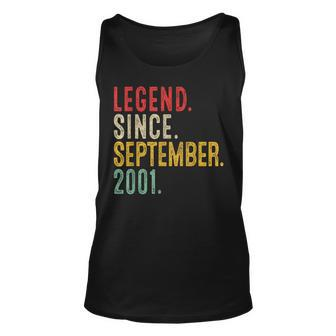 22 Years Old Legend Since September 2001 22Nd Birthday Tank Top | Mazezy