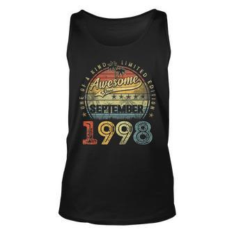 25 Year Old Awesome Since September 1998 25Th Birthday Tank Top - Thegiftio UK