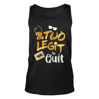 2Nd Birthday Hip Hop Two Legit To Quit Party Decorations Unisex Tank Top - Monsterry UK