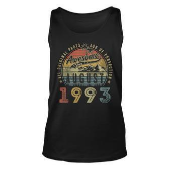 30 Year Old Awesome Since August 1993 30Th Birthday Unisex Tank Top - Seseable