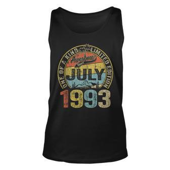 30 Years Old Gifts 30Th Birthday Men Awesome Since July 1993 Unisex Tank Top - Seseable