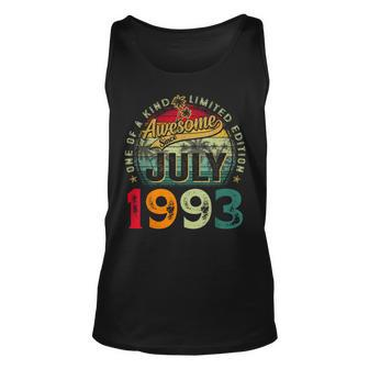 30Th Birthday Awesome Since July 1993 30 Years Old Men Tank Top | Mazezy