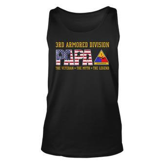 3Rd Armored Division Papa The Veteran The Legend Unisex Tank Top | Mazezy