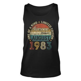 40 Years Old August 1983 Vintage 40Th Birthday 40Th Birthday Tank Top | Mazezy