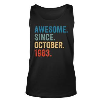 40 Years Old Awesome Since October 1983 40Th Birthday Tank Top - Monsterry UK