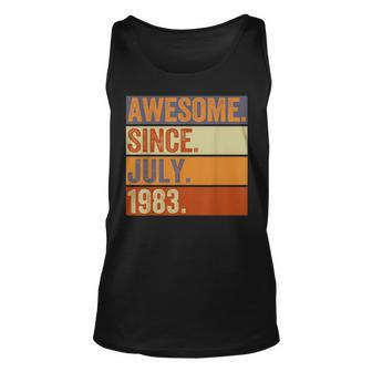40 Years Old Gift 40Th Birthday Men Awesome Since July 1983 Unisex Tank Top - Monsterry UK