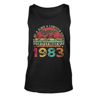 40 Years Old Vintage September 1983 40Th Birthday Tank Top | Mazezy