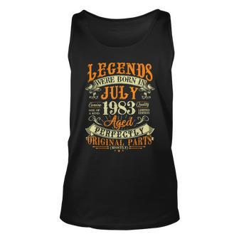 40Th Birthday Gift 40 Years Old Legends Born In July 1983 Unisex Tank Top - Seseable