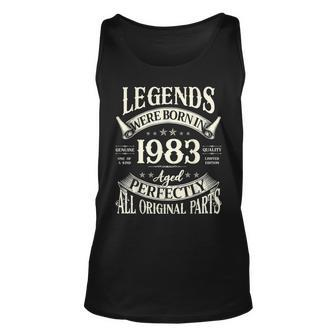 40Th Birthday Vintage For Legends Born 1983 40 Year Old Unisex Tank Top - Seseable