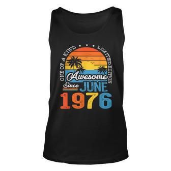 47Th Birthday Vintage June 1976 Made In 1976 47 Years Gift Unisex Tank Top - Seseable