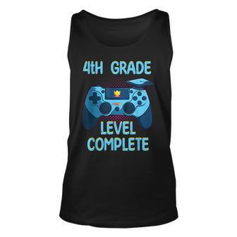4Th Grade Level Complete Last Day Of School Funny Graduation Unisex Tank Top - Seseable