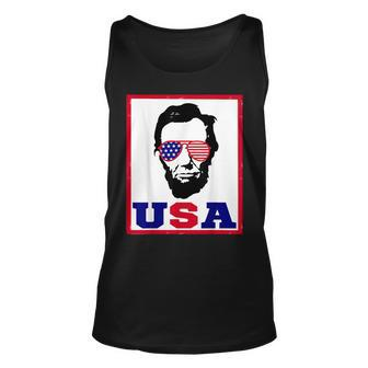 4Th Of July Abraham Lincoln Usa Usa Tank Top | Mazezy