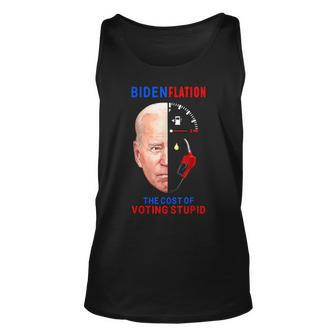 4Th July Bidenflation The Cost Of Voting Stupid Inflation Unisex Tank Top | Mazezy