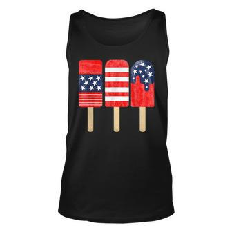 4Th Of July Popsicle Red White Blue American Flag Patriotic Tank Top | Mazezy