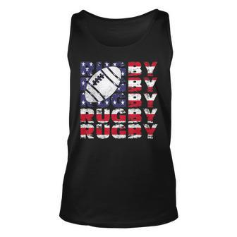 4Th Of July Rugby American Flag Vintage Sports Patriotic Tank Top - Monsterry