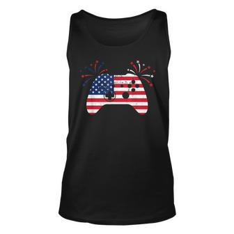 4Th Of July Video Games American Flag Gamer Games Tank Top | Mazezy