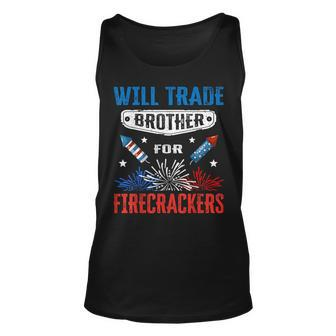 4Th Of July Will Trade Brother For Firecrackers For Brothers Tank Top | Mazezy