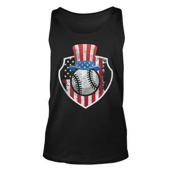 4Th Of July American Flag Uncle Sam Baseball Gift Unisex Tank Top | Mazezy