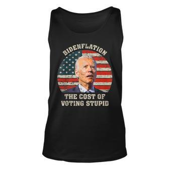 4Th Of July Bidenflation The Cost Of Voting Stupid Biden Unisex Tank Top | Mazezy