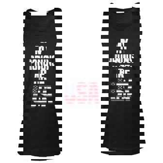 4Th Of July Funny My Pronouns Are Usa Usa Funny Gifts Unisex Tank Top | Mazezy
