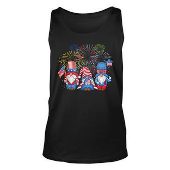 4Th Of July Funny Patriotic Gnomes Sunglasses American Usa Unisex Tank Top | Mazezy CA