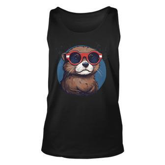 4Th Of July Otter Graphic Unisex Tank Top - Monsterry