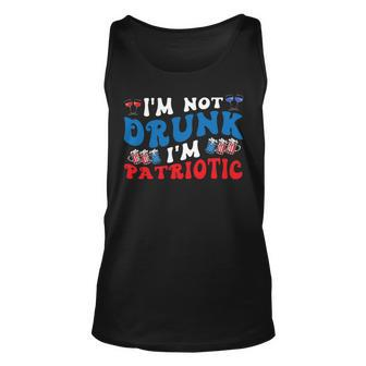 4Th Of July Party Usa Im Not Drunk Im Patriotic Vintage Unisex Tank Top - Monsterry