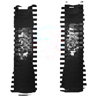 4Th Of July President Theodore Teddy Roosevelt American Flag Unisex Tank Top | Seseable UK