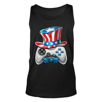4Th Of July Video Game American Flag Uncle Sam Gamer Boys Unisex Tank Top - Monsterry DE