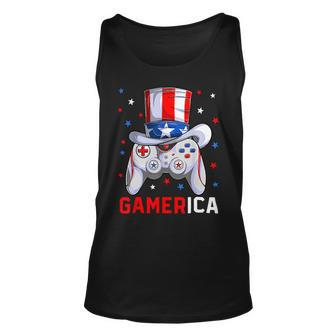 4Th Of July Video Game American Flag Uncle Sam Gamer Unisex Tank Top - Monsterry UK